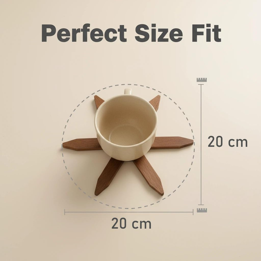 Walnut Wooden Tree Table Mat,Foldable Trivets
