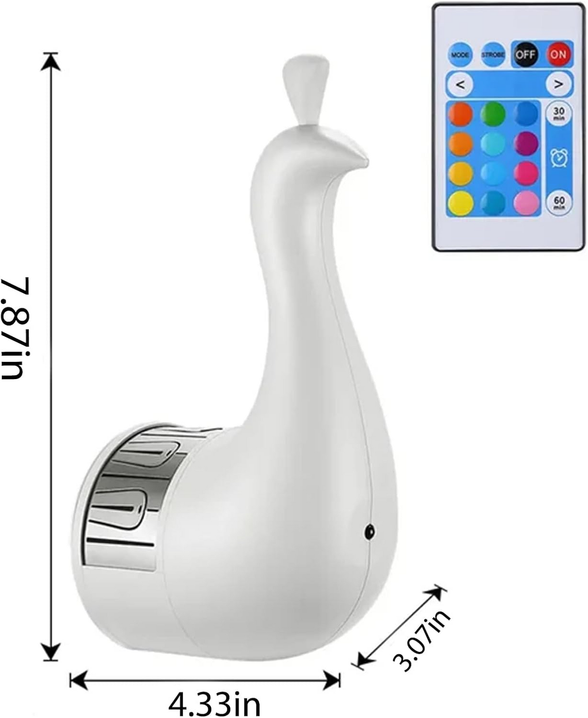 Peacock Projection Lamp, Wall Light with Remote Control
