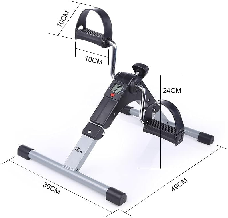 Sport Foldable Pedal Exerciser, Stationary Under Desk Exercise Equipment Arm/Leg/Foot Peddler Exercise