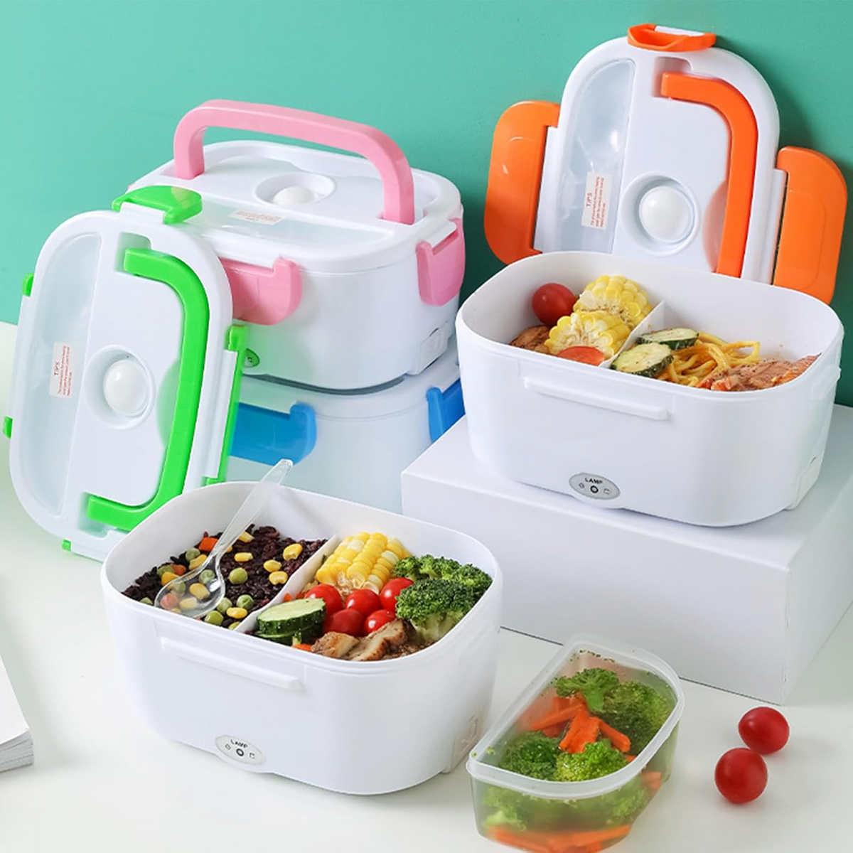 Electric Lunch Box – Portable Food Warmer for Work & Travel - Green