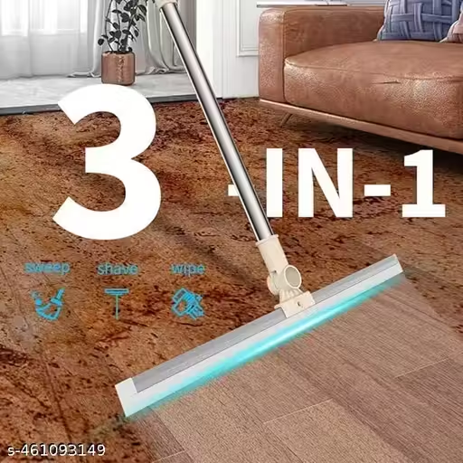 Silicon Floor Wiper With Stainless Steel Extendable Handle
