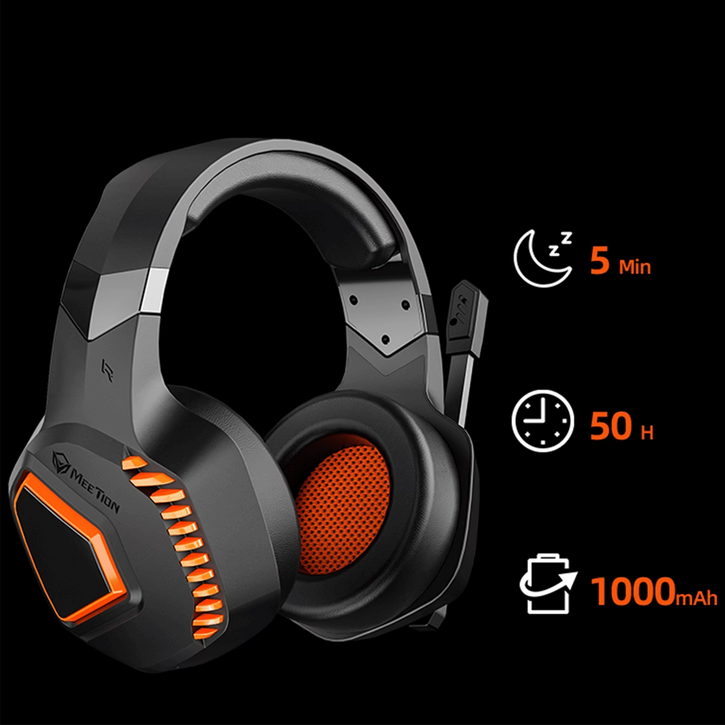 Wireless Bluetooth Gaming Headphones Meetion MTBth014 Color Jungle Green